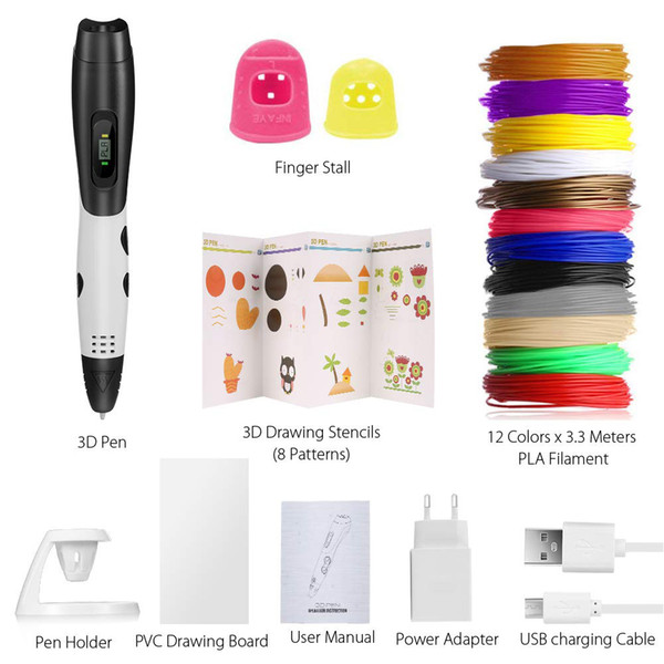 Magic USB Port Filament Drawing Tools LED Screen Toys Child Doodle Birthday Printing Pen Gift Arts DIY Painting Graffiti