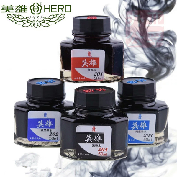 Brand fountain pen ink 50 ml glass bottled black blue red ink refill office supplies for fountain pen stationery school chancery