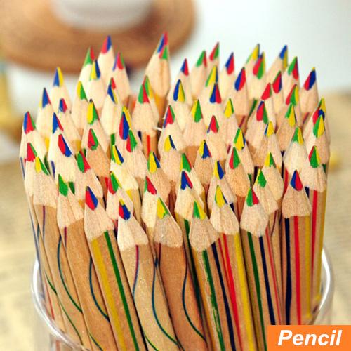 10 pcs/Lot Rainbow color pencil 4 in 1 colored pencils for drawing Stationery drawing Office material school supplies 6292