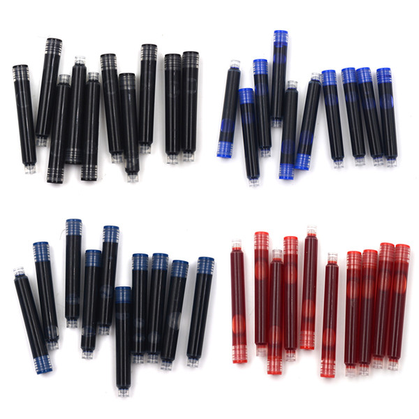 Disposable Blue And Black Fountain Pen Ink Cartridge Refills Length Fountain Pen Ink Cartridge Refills 50pcs Wholesale