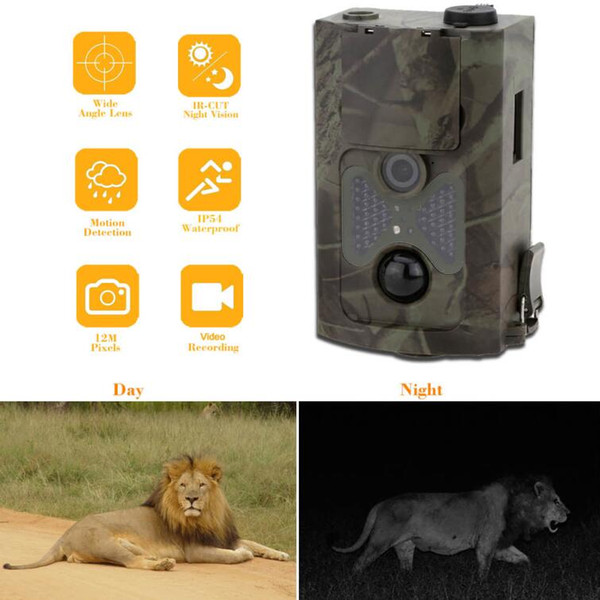 New 12MP 1080P Wide View Hunting Camera HC500A Trail camera with Black Invisible 940nm LED