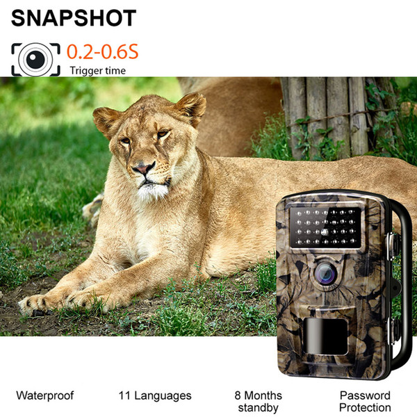 ZECRE PH700A Outdoor IP66 Waterproof Infrared Hunting Camera Night Vision LEDs Trail Camera 12MP 1080P LCD Display Wild