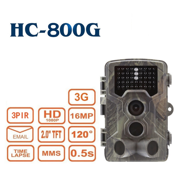 3G MMS SMTP Hunting Camera HC800G SMS 16MP 1080P Game Trail Hunting Cameras Night Vision Trap Infrared Cams Tracking