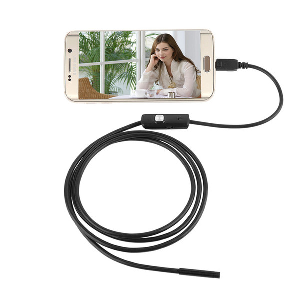 1M Long 6 Adjustable LED 5.5mm Lens Endoscope 720P Android PC USB Endoscope Inspection Borescope Tupe Camera Waterproof CCTV Cameras