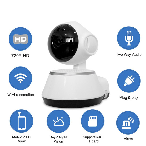 720P V380 IP Camera Wi-Fi Wireless Surveillance Camera P2P CCTV Wifi Ip Camera Free APP V380 Home Security Cam Baby Monitor 1PCS/LOT