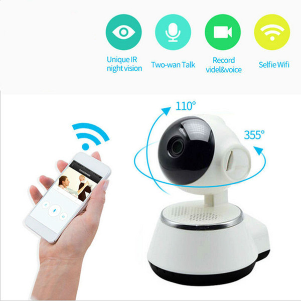 HD 720P V380 IP Camera WiFi Smart Home Wireless Surveillance Camera Security Camera Micro SD Network Rotatable CCTV IOS PC