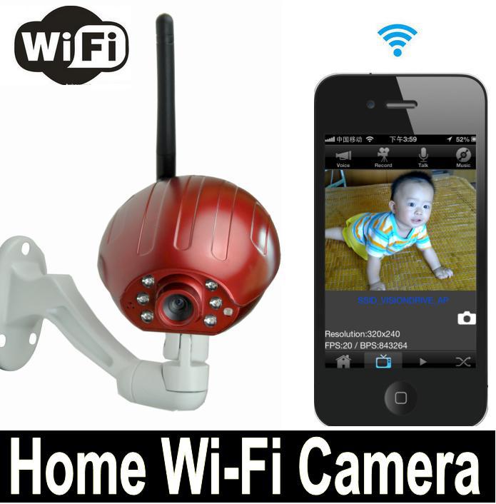 New Arrival Mini Vision CMOS Digital Wireless Home WiFi Camera 50Mbps Support Android and IOS WIFI Digital camera p2p H.264 Free Shipping