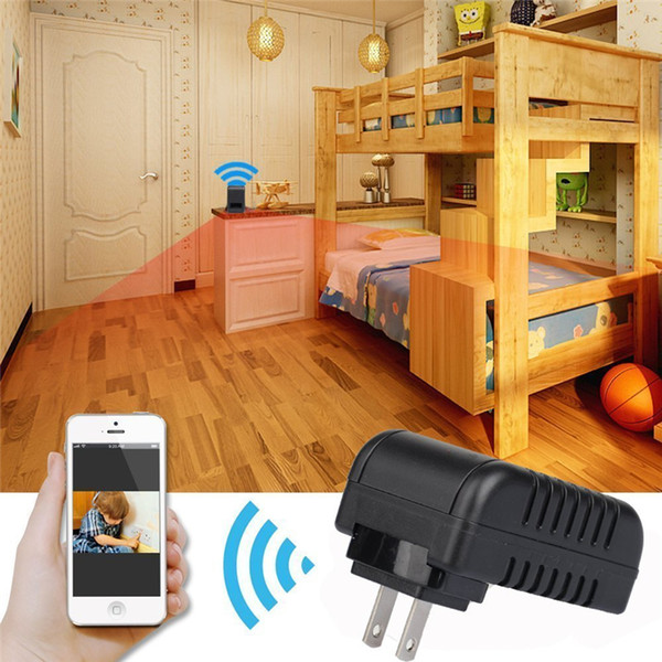 1080P Wifi Adapter Camera Motion Activated AC Power Adapter USB Wall Charger Night Vision Camera Nanny Cam Home Security Camera