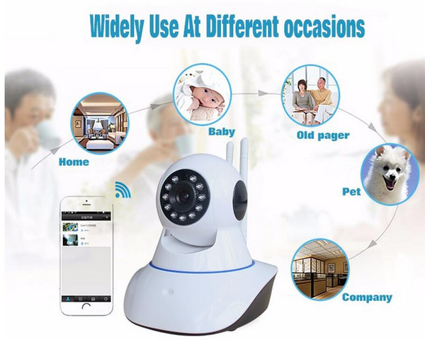 10pcs 2017 HOT Surveillance Camera Wifi IP Camera Home Security Network CCTV Wireless CCTV camera Megapixel HD 720P Wireless Baby Monitor