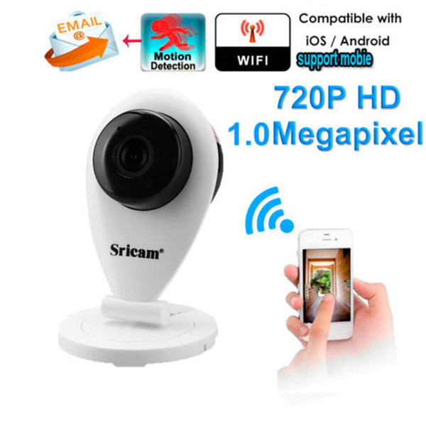 Sricam New Onvif HD 720P Wireless Indoor Home Monitor IP Camera SP009 Support 128G Micro SD Card Remote Control WiFi iOS Android