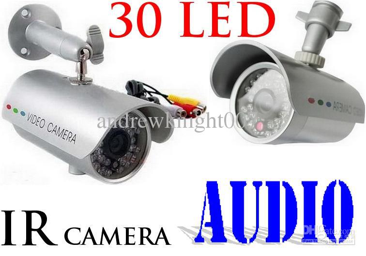 Factory price 30 LED Waterproof Outdoor IR Night vision CCTV Camera Audio record function 20PCS