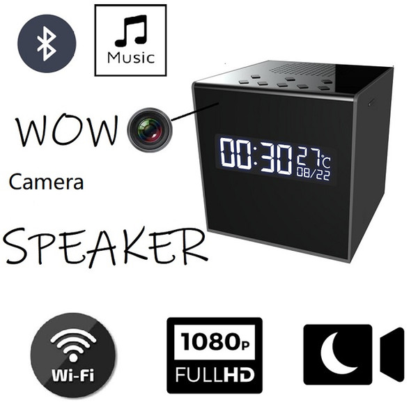 Night vison speaker ip camera 128G voice recorder WIFI Bluetooth Camera 1080P Wireless Security Camera