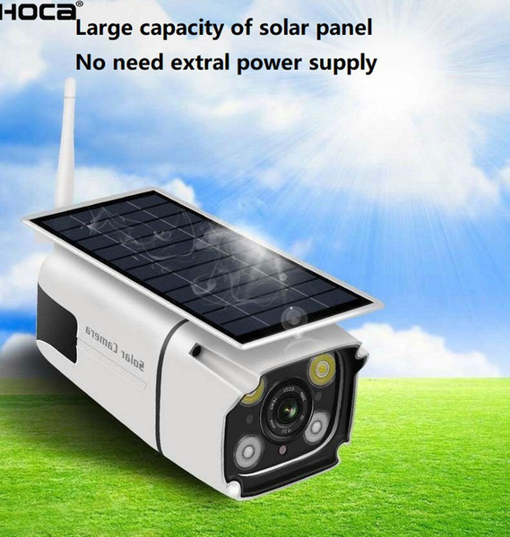 1080P 2Mp Outdoor water-proof Wireless Solar powered PIR camera two ways audio WIFI IP IR bullet camera with 128G SD slot and mobile's APP