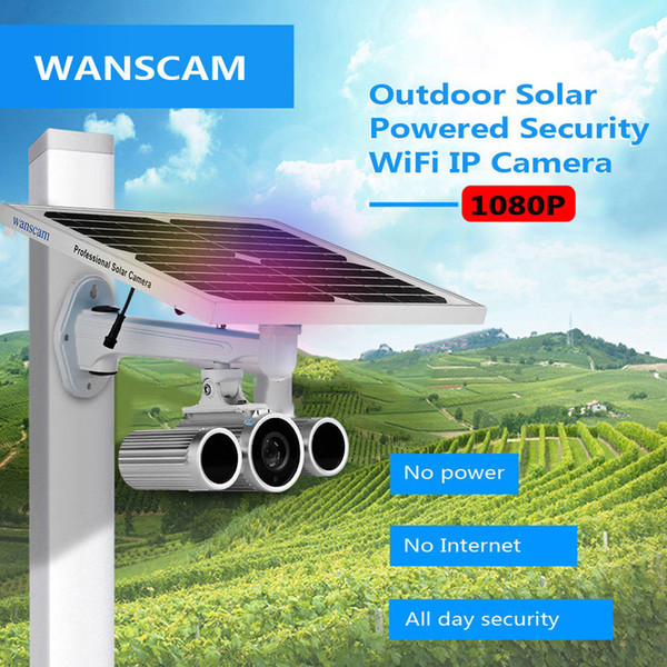 WANSCAM HD 1080P 2.0MP Outdoor Solar Powered Security IP Camera IP66 Waterproof Support IR Night Vision Motion Detection