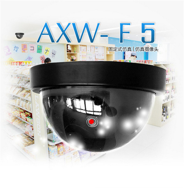 Dummy CCTV Camera Fake Simulation Dome Camera Surveillance Cameras false hemisphere AXW-F5 camera with Red LED lights DHL free shipping