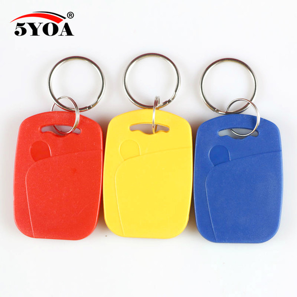 10pcs IC+ID UID 13.56MHZ Changeable Writable Rewritable Composite Key Tags Keyfob Dual Chip Frequency + RFID 125KHZ T5577 EM4305