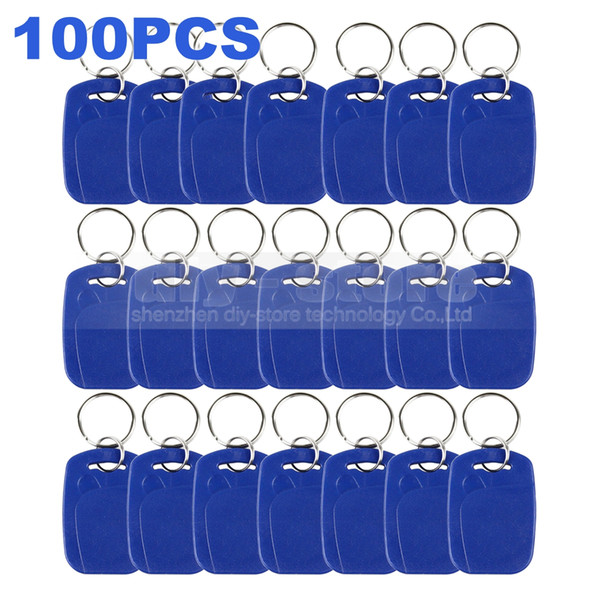 DIYSECUR 100pcs/lot Rfid 125Khz Proximity Rfid Id Card Key chain Key Tags Keyfobs for Access Control System