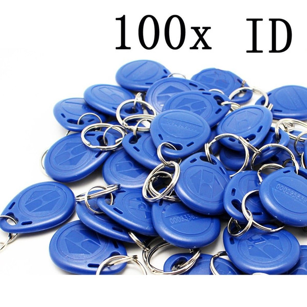 free shipping 100pcs blue color blue RFID key fobs 125KHz free shipping proximity ABS key tags/for access control TK4100/EM 4100 chip