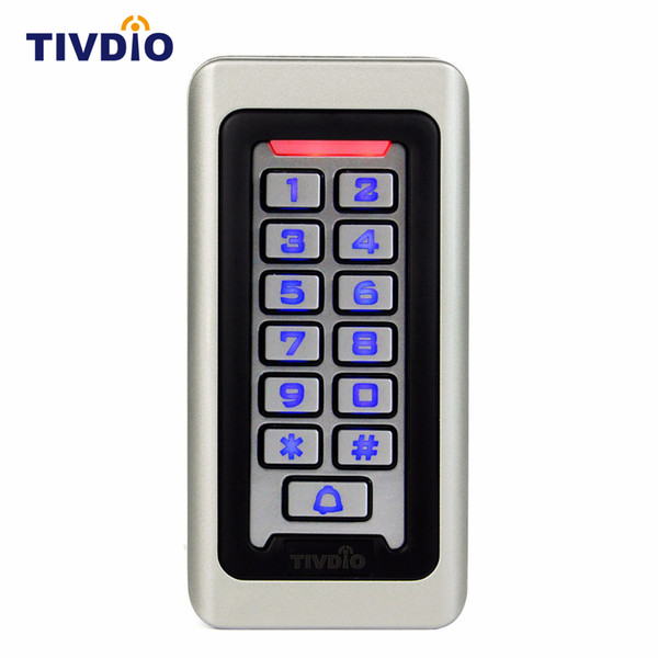 Keypad RFID Access Control System Proximity Card Standalone 2000 Users Door Access Control Waterproof Metal Case F9501D