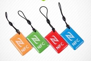 Wholesale- NTAG216 13.56MHZ Waterproof NFC Epoxy tag keyfobs compatible for all cell phone device Galaxy S5 S4 Lumia