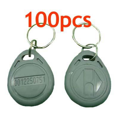 RFID Proximity ID Token Tag Key Ring 125Khz RFID cards Grey 100pcs/lot