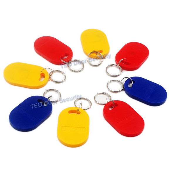 100Pcs RFID Keyfob 125Khz Proximity Key Fobs Chain RFID Tag Manufacturers for Construction use rf id Tag EM 4100/4102 Keychains