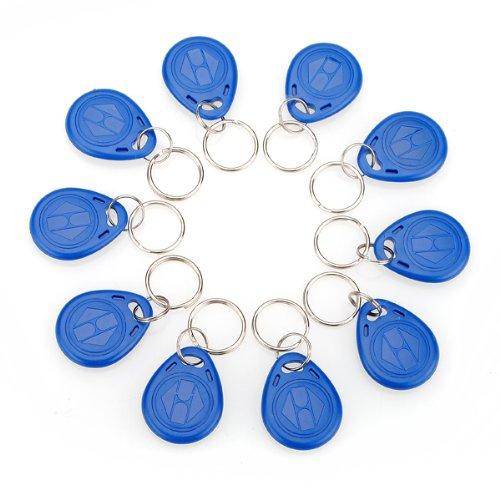 free shipping 10pcs blue color blue RFID key fobs 125KHz free shipping proximity ABS key tags/for access control TK4100/EM 4100 chip