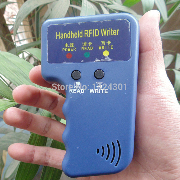 Handheld ID Cards 125KHz RFID Copier Reader Writer Duplicator + 5 x T5577 Keyfobs And 5 x EM4305 keyfobs