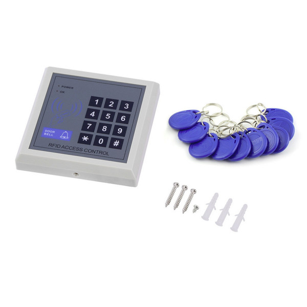 DC 12V Electronic RFID Proximity Entry Door Lock Access Control System with 10 Key Fobs Home Offices Security System