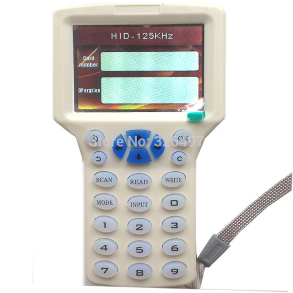 Wholesale- Updated version English 10 frequency RFID 125khz Copier ID/IC Reader Writer /copy nfc M1 13.56MHZ Sector0 encrypted +10PCS tags