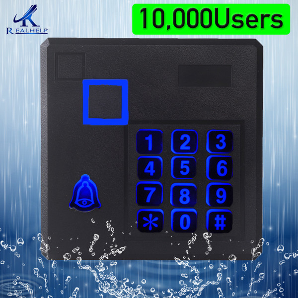 IP65 Waterproof rfid smart card reader standalone access 10000 Users Large Capacity Keypad Proximity Access Control Outdoor Use