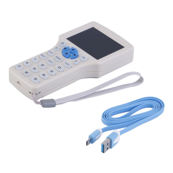 9 Frequency Copy Encrypted NFC Smart Card RFID Copier ID/IC Reader Writer with USB Cable White