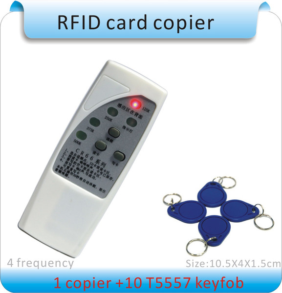 Handheld 4frequency(125/250/375/500KHZ) 125Khz EM4100 RFID copier / writer / duplicator(/EM4200) +50pcs writable keychains