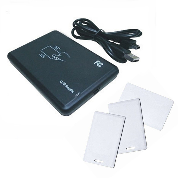 125KHZ RFID ID Card Reader Writer Copier Duplicater For Access Control+5 PCS T5557 Tags+ Free DEMO Nodriver Software