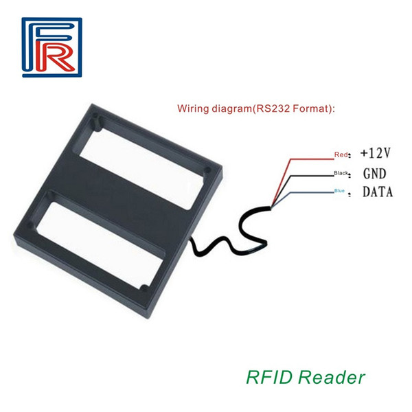 High quality 1m middle range rfid reader proximity 125Khz reader with RS232 interface for EM4100 chip cards