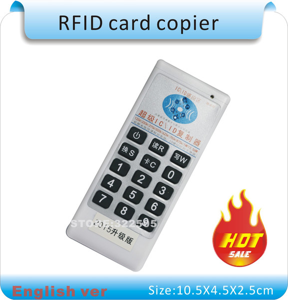 Free shipping Upgrade Handheld 125Khz-13.56MHZ 9 frequecny RFID Duplicator/Copier Writer+10pcs 125KHZ cards +10pcs 13.56MHZ IC(UID) card