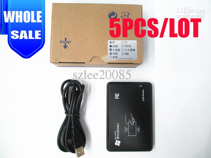 5pcs/lot New Security Black USB Proximity Sensor Smart RFID ID Card Reader 125Khz EM4100