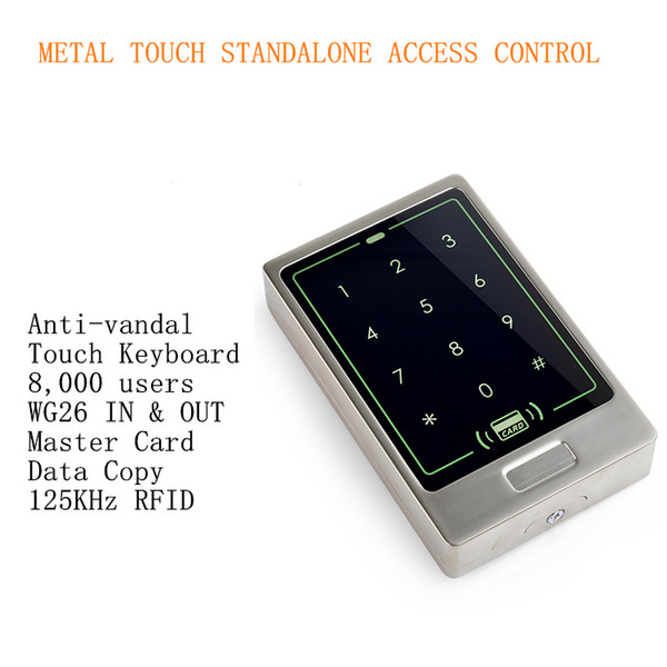 2016 New Arrival 125Khz RFID & PIN Metal Touch Standalone Access Control with 8,000 Users