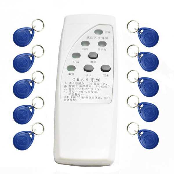 4 frequency RFID 125Khz Copier Duplicator Cloner ID EM EM4305 t5577 5200 reader writer+ 10pcs EM4305 T5577 5200 writable keyfob