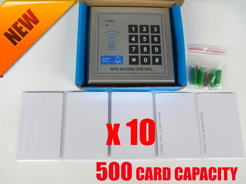 500 Card Capacity RFID Proximity Entry Lock Door Access Control System Digital ACCESS KEYPAD with 10 RFID Card