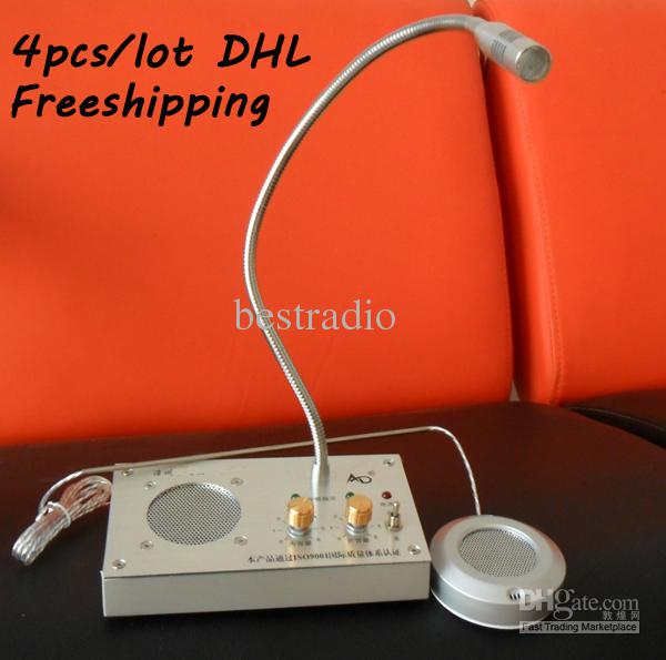 4pcs/lot DHL Freeshipping window non-visual intercom interphone box window intercom for banking