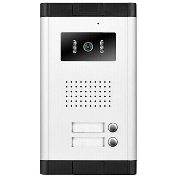 Digital Door Video Phone Outdoor Unit Waterproof Silver 2 Buttons