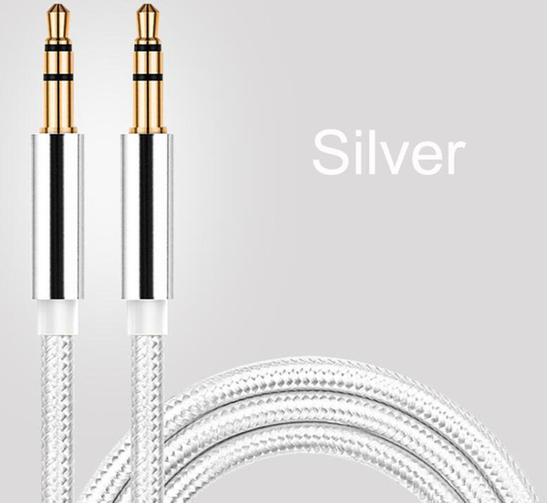 High quality Jack 3.5 Car AUX Cable Male to Male 3.5mm Audio Cable for iPhone Tablet Headphone Amplifer random color