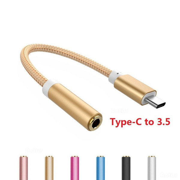 Type C to 3.5 Earphone Adapter USB 3.1 Type-C USB-C male 3.5mm AUX Audio Jack Cable Converter Headphone Headset Conversion Plug