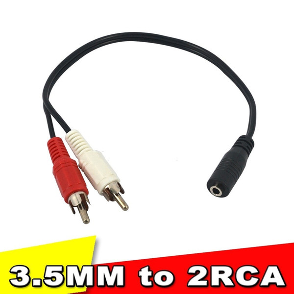 2018 Hot Sale Universal 3.5mm Stereo Audio Female Jack to 2 RCA Male Socket to Headphone 3.5 Y Adapter Cable