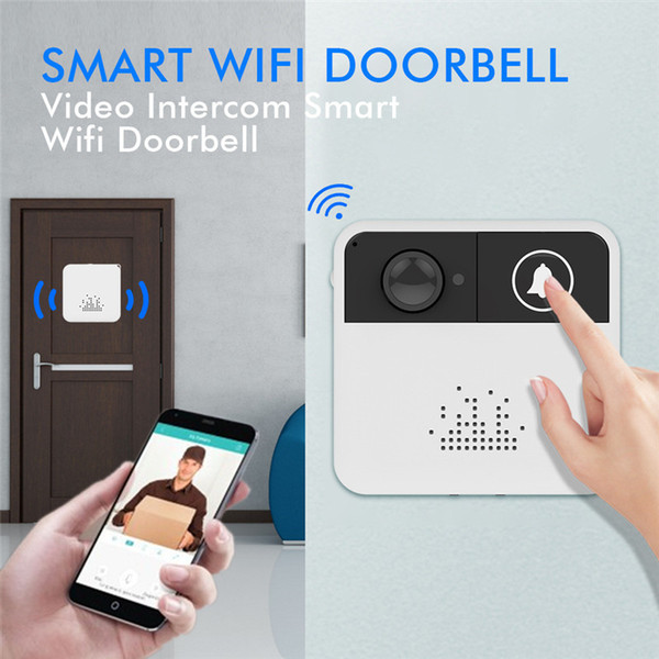 WiFi Video Doorbell HD 720P Wireless Mini Smart Camera Door Bell Ring Alarm Home Phone Intercom APP Control iOS Android