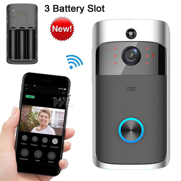 New WiFi Video Doorbell 720P HD Wireless Security Camera with PIR Motion Detection For IOS Android Phone APP Control