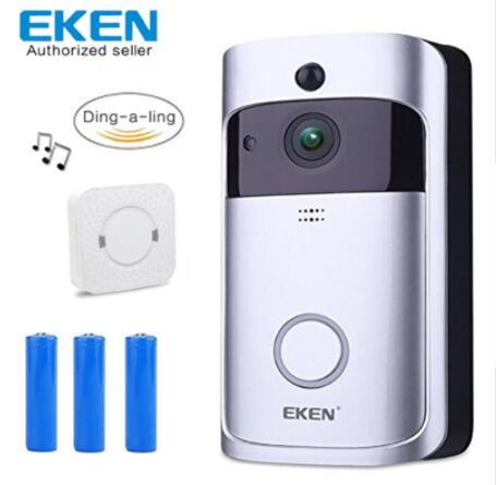 EKEN Smart Video Doorbell 3 Real-Time 720P HD Video Wifi Camera Two-Way Audio Night Vision App Control V2 Wi-Fi Enabled Doorbell