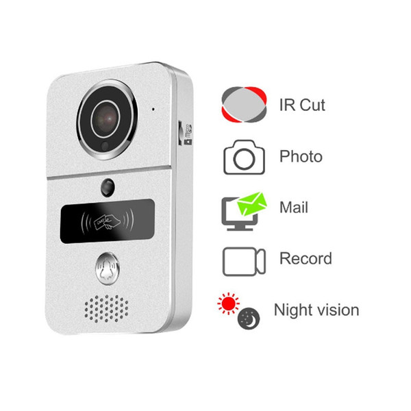 Wifi Video Doorbell 720P Smart Video Doorbell with RFID Card Full Duplex Talk Supports Micro SD Card PC with Windows WIFI Video Door Phone