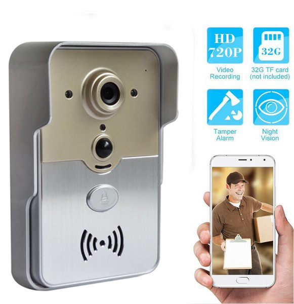 New Wi-Fi Smart Doorbell camera PIR sensor tamper alarm 720P home security CCTV wireless P2P camera for Android IOS smart phone & tablet PC